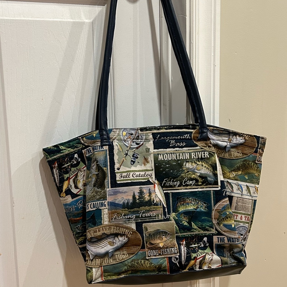 Stylish Fishing-Themed Tote Bag